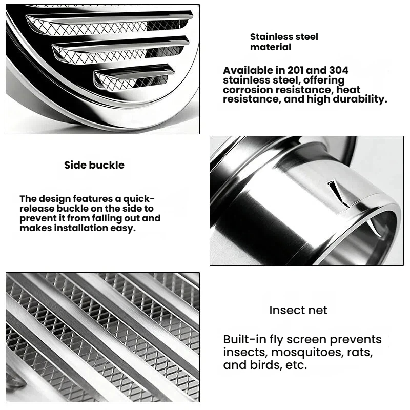 Kap ventilasi aluminium kisi-kisi Louvered
