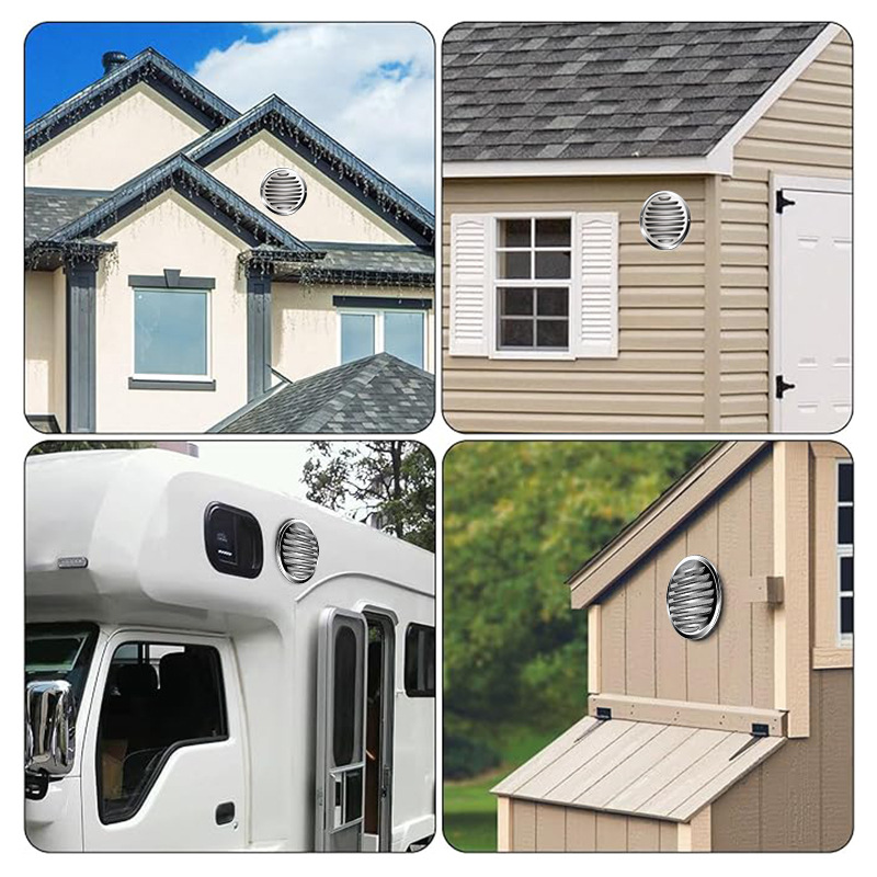 Kap ventilasi aluminium kisi-kisi Louvered