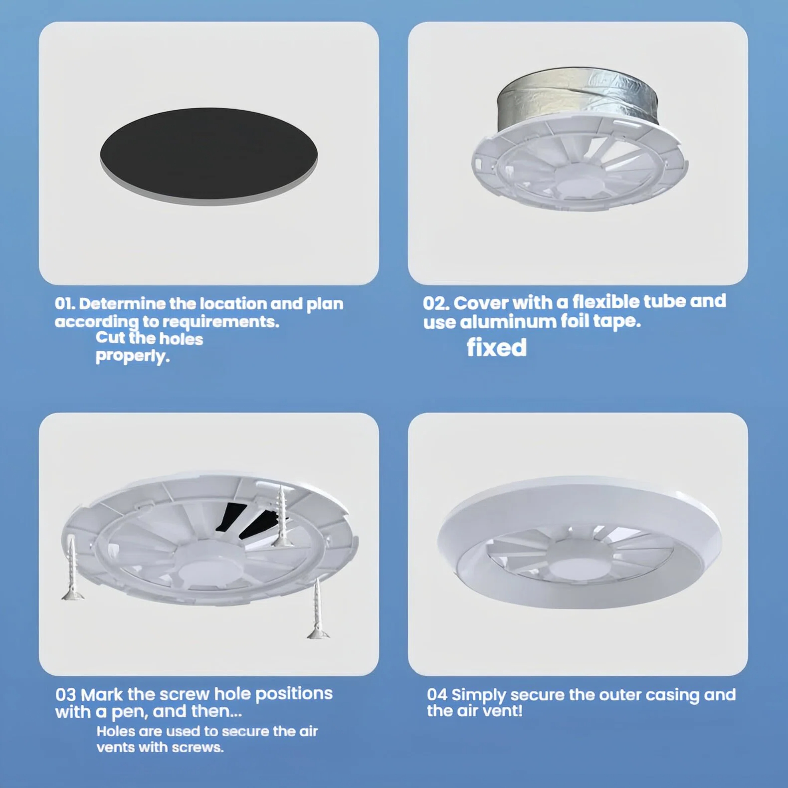Diffuser udara putaran bulat