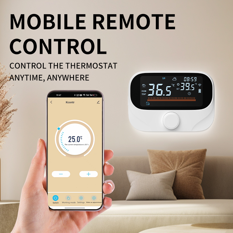 Termostat Cerdas Tuya Wi-Fi dengan Tampilan yang Dapat Diganti antara °C dan °F
