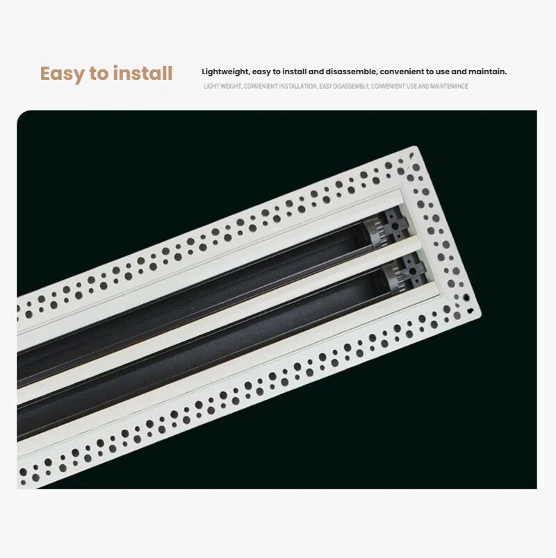 Pemdiffuser Slot linier dalam plester yang dapat disesuaikan